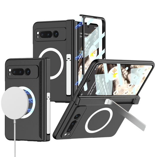 360 Magsafe Magnetic Kickstand Case for Google Pixel Fold - Brandy Trendy Hub