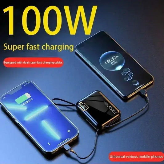 100W PD Fast Charging Power Bank 50000mAh - Portable Phone External Battery Charger