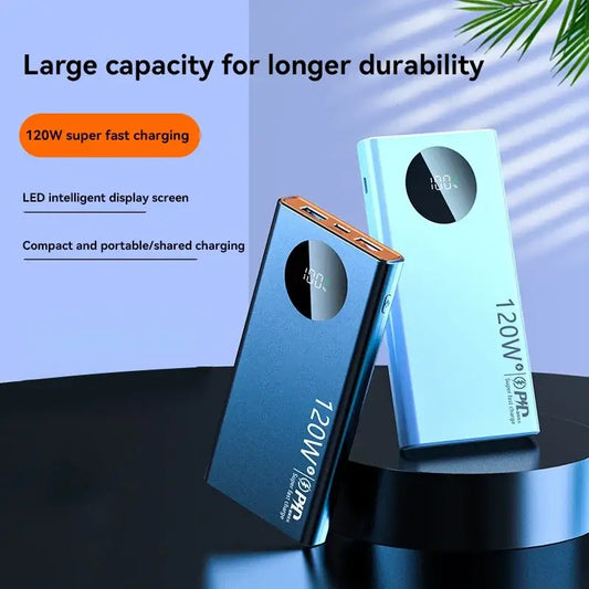 120W PD Fast Charging Power Bank 80000mAh - Portable Phone External Battery Charger