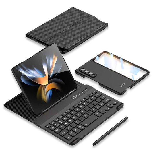 4-In-1 Wireless keyboard Leather Magnetic Flip Case - Brandy Trendy Hub