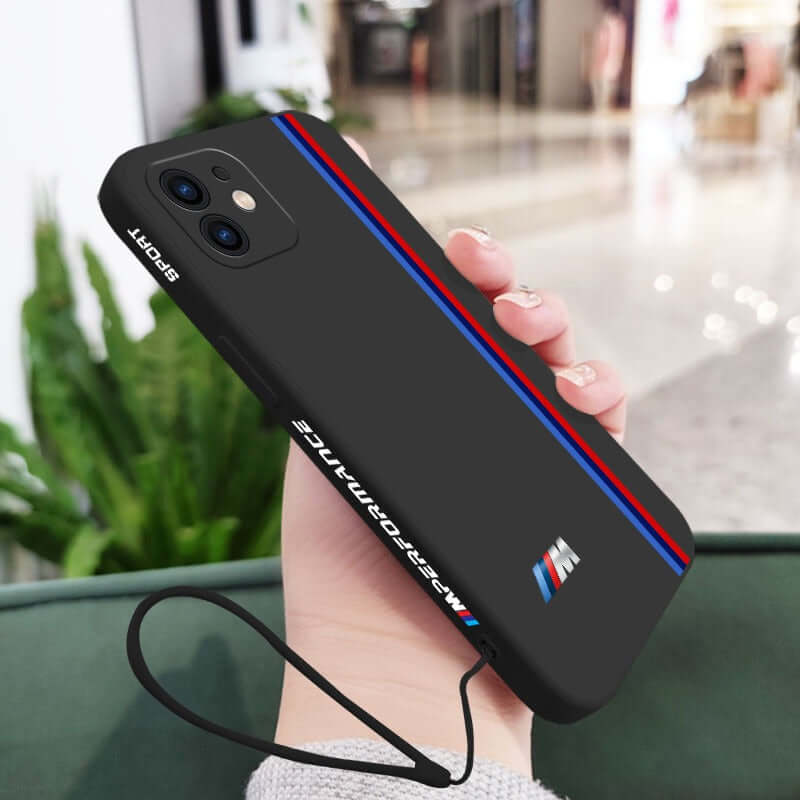 Enhance Your Style with the Best BMW Sports Drift Car Phone Case for iPhone - Including Hand Strap for Secure Grip - Brandy Trendy Hub