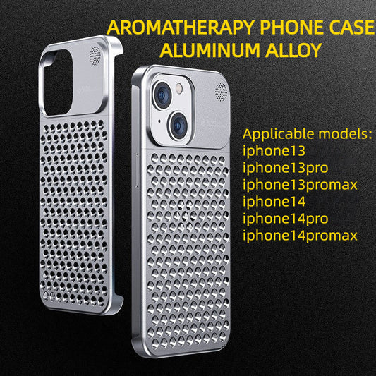 Slim Aluminum Alloy iPhone Case with Heat Dissipation and Fragrance Tablet | Anti-Fall Protection - Brandy Trendy Hub