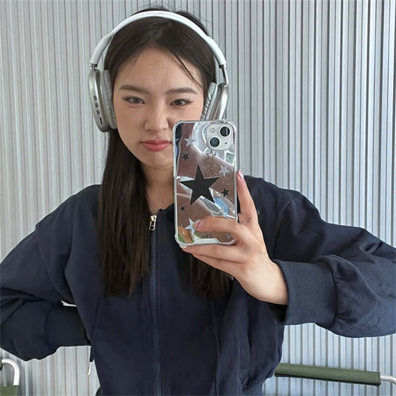 Lovely Cute Stars Mirror Phone Case For iPhone - Brandy Trendy Hub