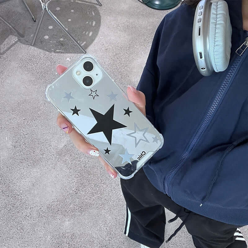 Lovely Cute Stars Mirror Phone Case For iPhone - Brandy Trendy Hub