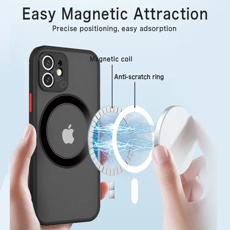 Luxury Matte Magnetic For Magsafe Charging Case For iPhone 15 - Brandy Trendy Hub