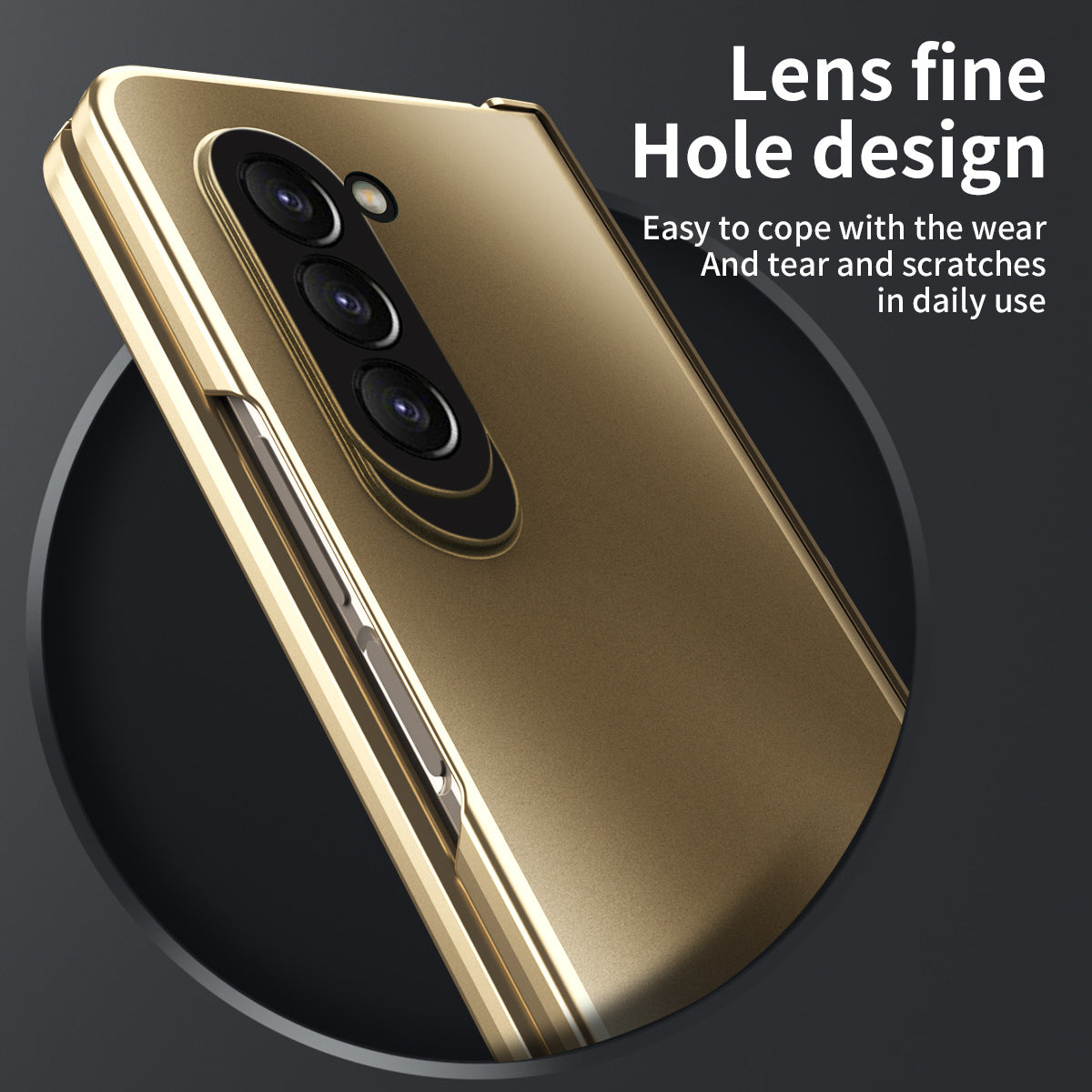 Magnetic Hinge Anti-Fall Phone Case with Back Screen Protector Film for Samsung Galaxy Z Fold - Brandy Trendy Hub