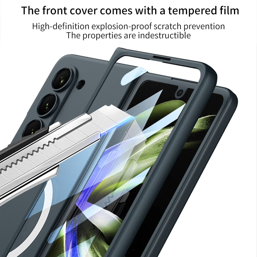 MagSafe Cover with Front Glass Film For Samsung Galaxy Z Fold 5 - Brandy Trendy Hub