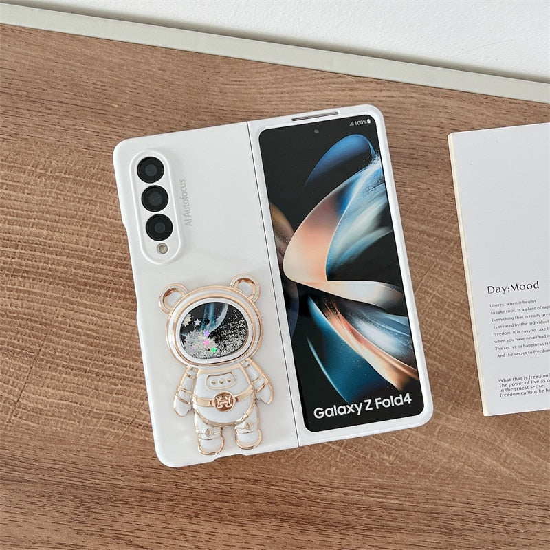 Cute Space Astronaut Case For Samsung Galaxy Z Fold - Brandy Trendy Hub