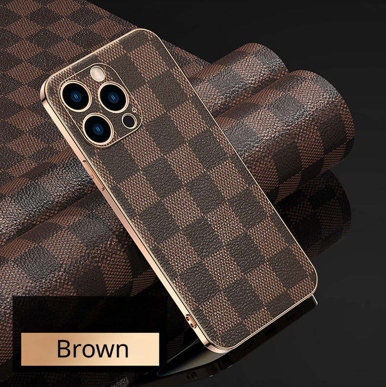 Luxury Leather Phone Cover Case for iPhone 15 (2024) - Brandy Trendy Hub