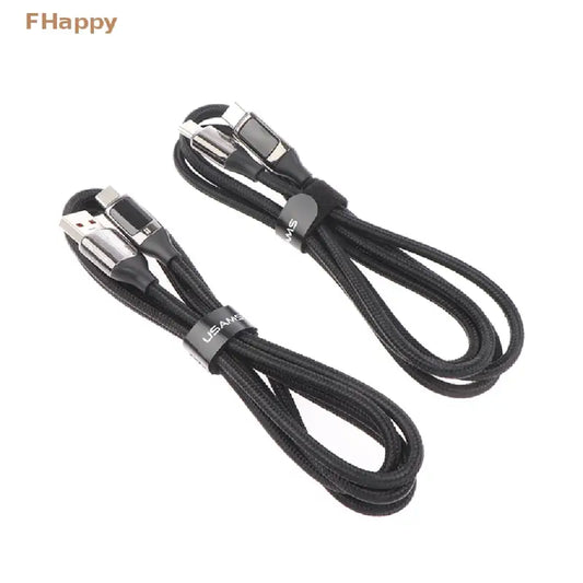 100W 6A USB A To Type C Fast Charge Cable with LCD Display - Power Delivery PD Data Cord