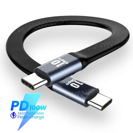 100W & 60W Type C To USB C Fast Charge 13cm 22cm Cable - Power Delivery PD Data Cord