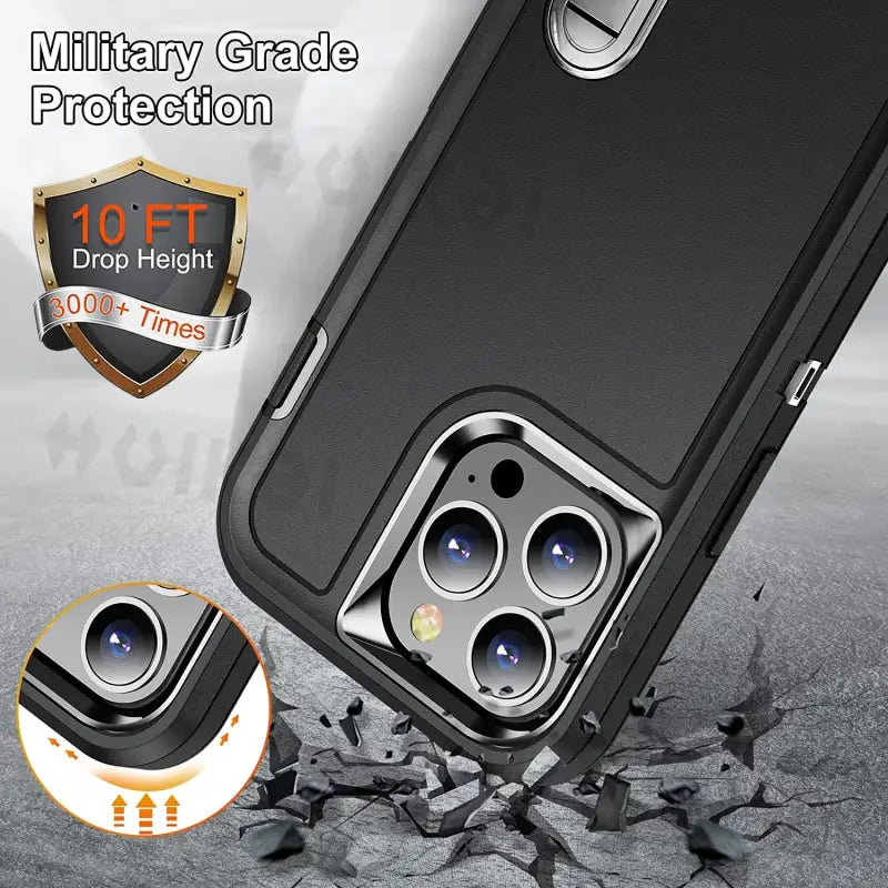 Heavy Duty Shockproof Protection Phone Case For iPhone 15 14 13 Pro Max Plus Full Absorption Bumper - Brandy Trendy Hub
