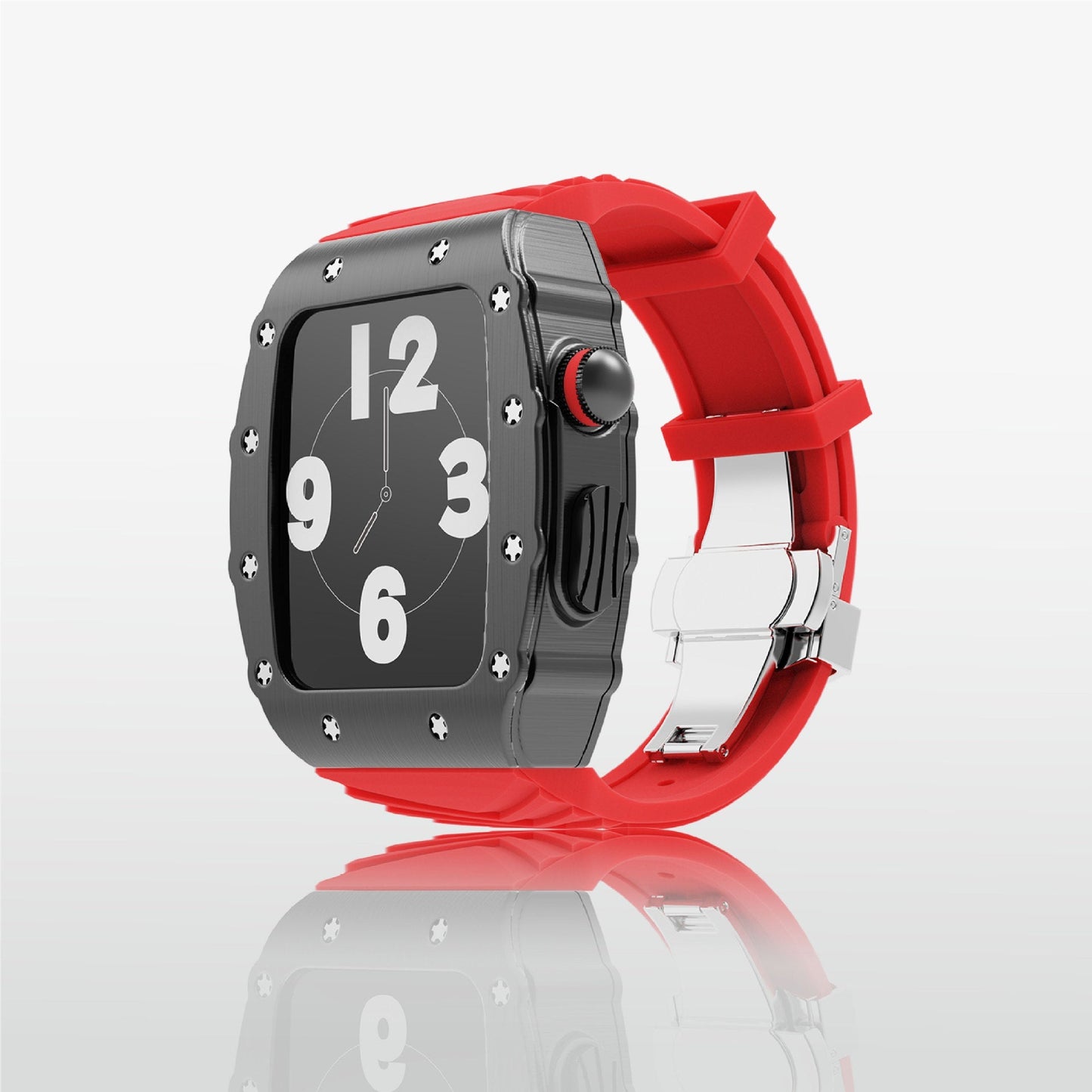 Luxury Metal Case Strap For Apple Watch Series 44/45 mm - Brandy Trendy Hub