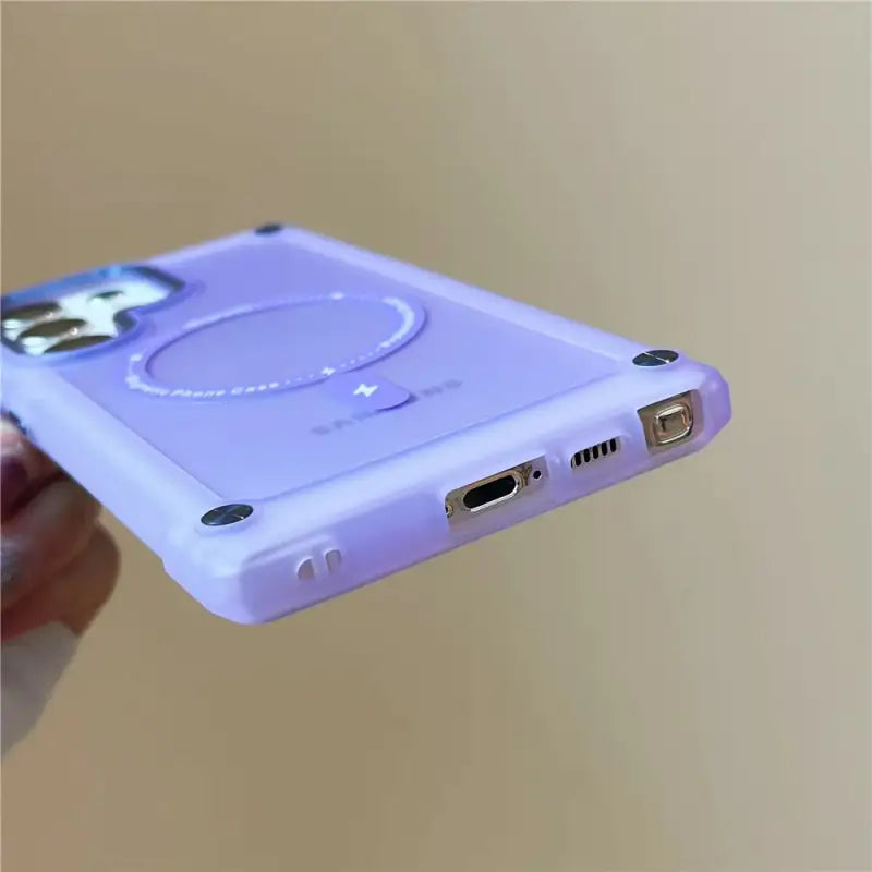Luxury Matte Clear Magsafe Wireless Charging Case For Samsung S24 S21 S22 S23 Ultra Plus Bumper
