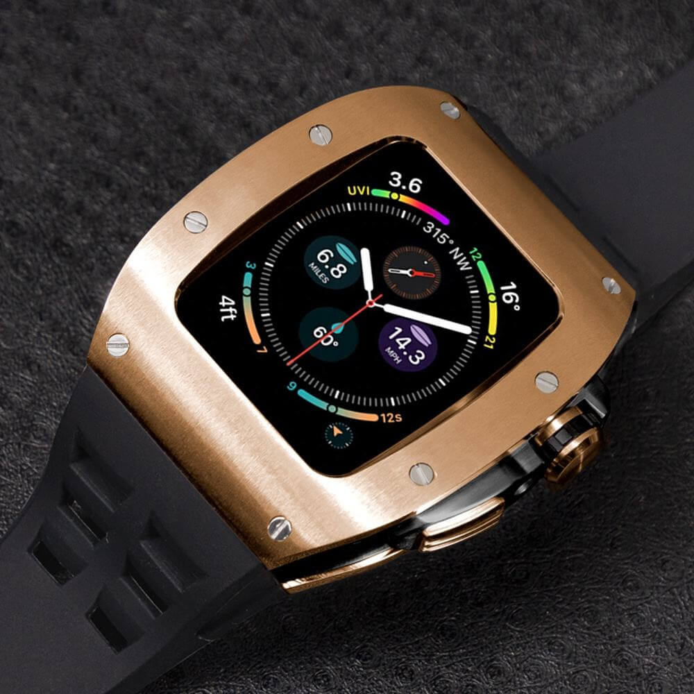 Luxury Metal Case Strap for Apple Watch Series - Brandy Trendy Hub