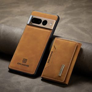 2 in 1 Detachable Leather Wallet Case For Google Pixel Phones - Brandy Trendy
