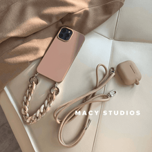 Load image into Gallery viewer, Crossbody Lanyard Necklace Marble Chain Silicone Case for iPhone - Brandy Trendy
