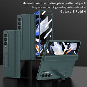 Complete Leather Phone Case with Concealed Magnetic Hinge for Samsung Galaxy Z Fold