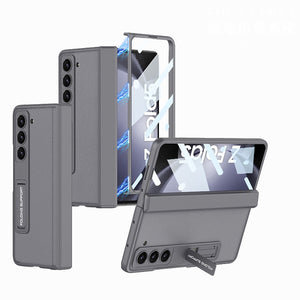 Complete Leather Phone Case with Concealed Magnetic Hinge for Samsung Galaxy Z Fold