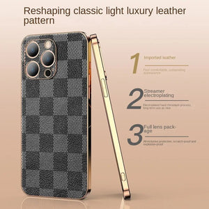 Luxury Leather Phone Cover Case for iPhone 15 (2024) - Brandy Trendy