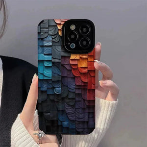 Fashion Dazzling Color Stacked Blocks Case for Various iPhone Models