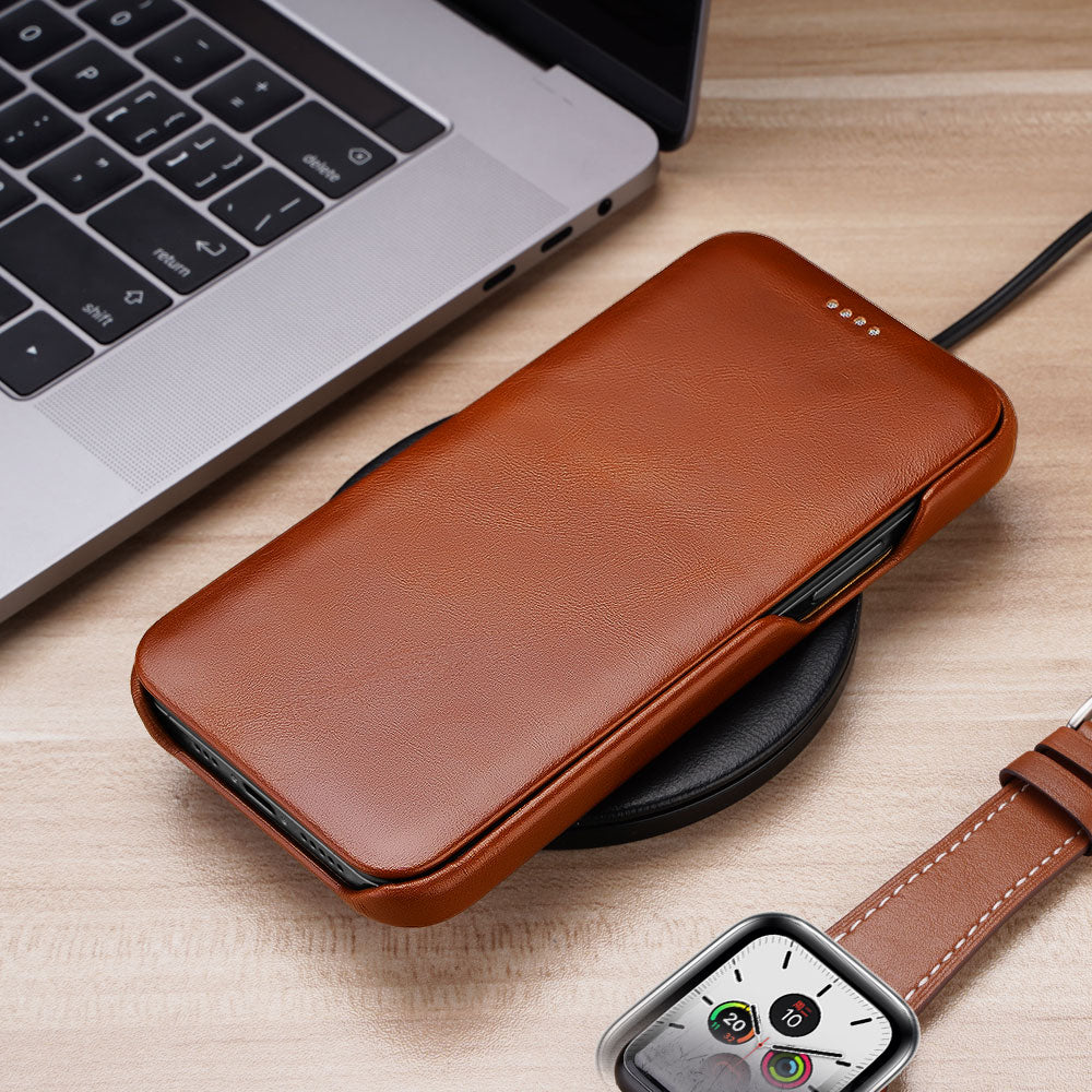 Luxury Genuine Leather Original Phone Case for iPhone: Stylish Protection