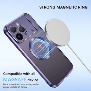 Premium Magnetic Fragrance Case with Lens Protection and Foldable Stand for iPhone - Metal Magsafe Cover Included - Brandy Trendy