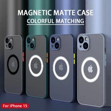 Load image into Gallery viewer, Luxury Matte Magnetic For Magsafe Charging Case For iPhone 15 - Brandy Trendy
