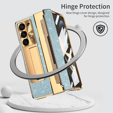 Load image into Gallery viewer, Elegant Crystal Magnetic Phone Case with Bracket and Back Screen Glass for Samsung Galaxy Z Fold
