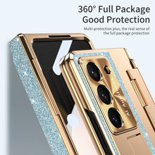 Load image into Gallery viewer, Elegant Crystal Magnetic Phone Case with Bracket and Back Screen Glass for Samsung Galaxy Z Fold
