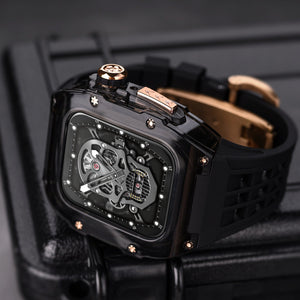 Elegant 44/45mm Luxury Case Strap for Apple Watch Series