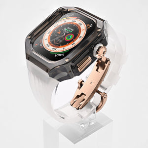 Elegant 44/45mm Luxury Case Strap for Apple Watch Series