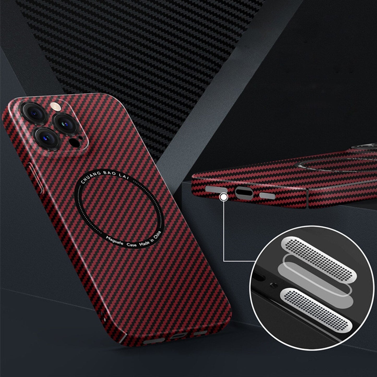 MagSafe® Compatible carbon Fibre Phone Case for iphone 15 pro max - Limitless 5.0