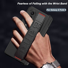 Load image into Gallery viewer, Magnetic Case with Wrist Band &amp; Hinge Pen Holder For Samsung Galaxy Z Fold 4 - Brandy Trendy
