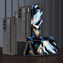 Load image into Gallery viewer, Magnetic Case with Wrist Band &amp; Hinge Pen Holder For Samsung Galaxy Z Fold 4 - Brandy Trendy

