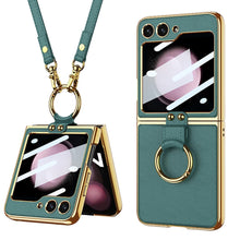 Load image into Gallery viewer, Luxury Leather Case with Ring Holder Lanyard - Brandy Trendy
