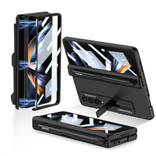 Load image into Gallery viewer, Pen Slot Case for Samsung Galaxy Z Fold 4 with Kickstand and Screen Protective Glass. - Brandy Trendy
