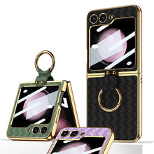 Load image into Gallery viewer, Leather Pattern Case with Ring Holder Bracket - Brandy Trendy
