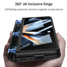 Load image into Gallery viewer, Pen Slot Case for Samsung Galaxy Z Fold 4 with Kickstand and Screen Protective Glass. - Brandy Trendy
