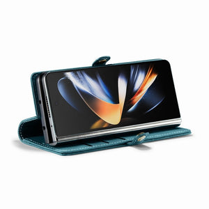 Samsung Galaxy Z Fold 5 Lather Wallet Case - Brandy Trendy