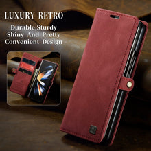 Load image into Gallery viewer, Samsung Galaxy Z Fold 5 Lather Wallet Case - Brandy Trendy
