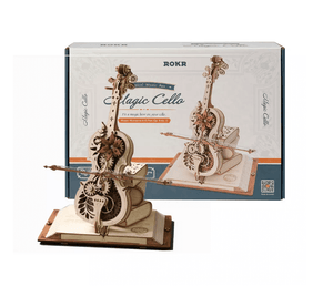 Magic Cello Music Box Puzzle - Mechanical, Moveable Stem - Brandy Trendy